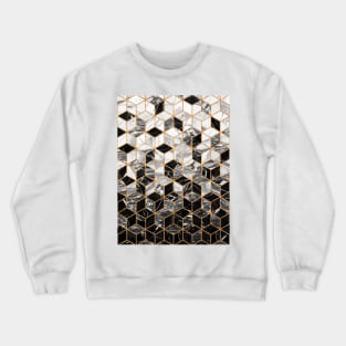 Marble Cubes - Black and White Crewneck Sweatshirt